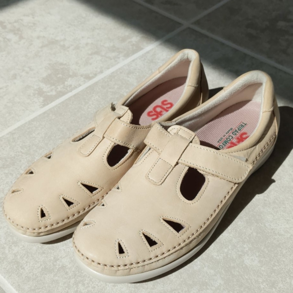 SAS Strap Leather Moc TriPad Comfort Walking 9.5 N